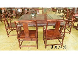 正宗老挝红酸枝独板餐桌 酸枝木餐桌报价 酸枝家具