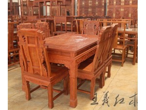 各种花式大红酸枝餐桌 手工雕刻餐桌 雕工精美细致大红酸枝家具